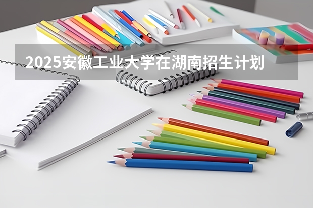 2025安徽工业大学在湖南招生计划人数