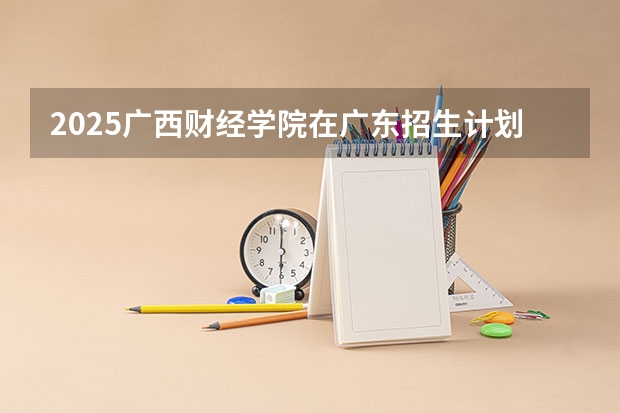 2025广西财经学院在广东招生计划人数