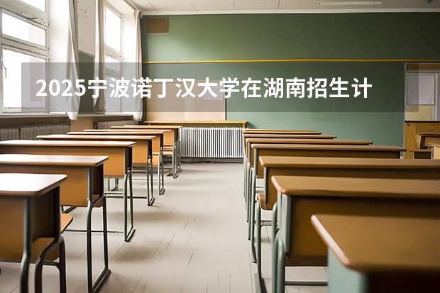 2025宁波诺丁汉大学在湖南招生计划人数
