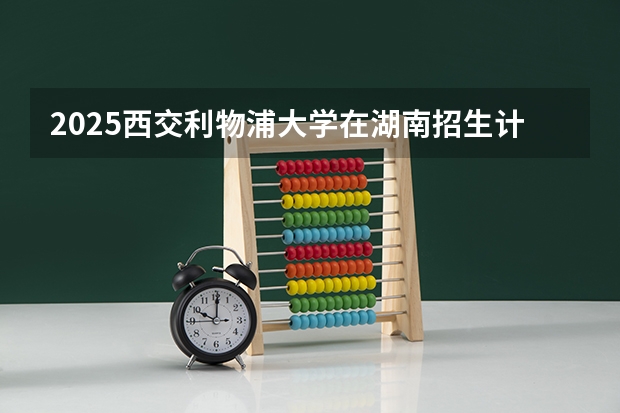 2025西交利物浦大学在湖南招生计划人数