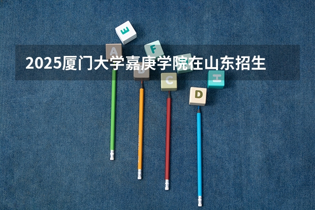 2025厦门大学嘉庚学院在山东招生计划人数