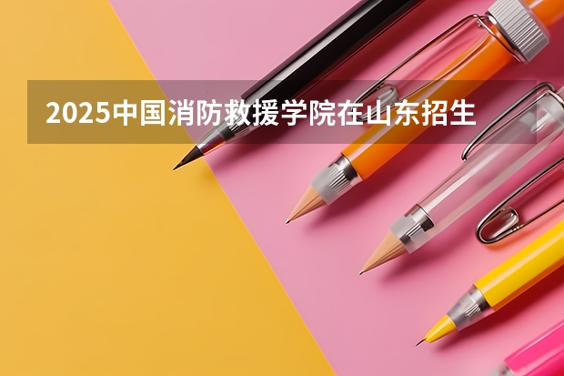 2025中国消防救援学院在山东招生计划人数