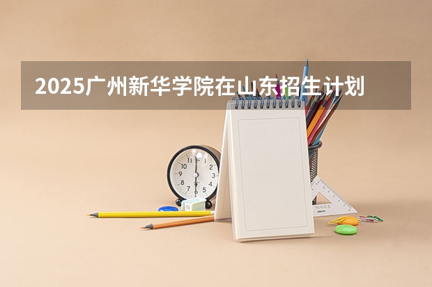2025广州新华学院在山东招生计划人数