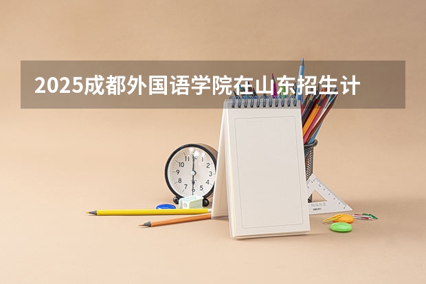 2025成都外国语学院在山东招生计划人数