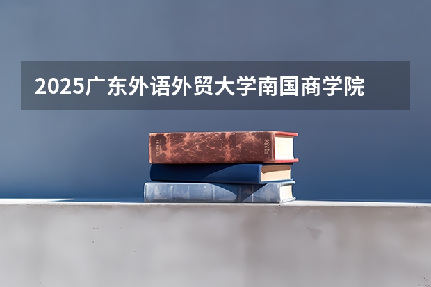 2025广东外语外贸大学南国商学院在河北招生计划人数
