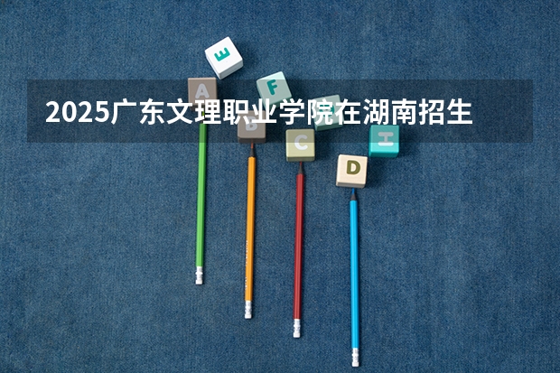 2025广东文理职业学院在湖南招生计划人数