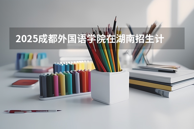 2025成都外国语学院在湖南招生计划人数