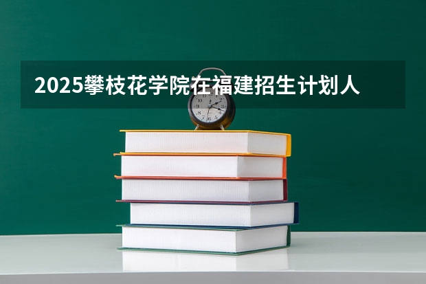 2025攀枝花学院在福建招生计划人数
