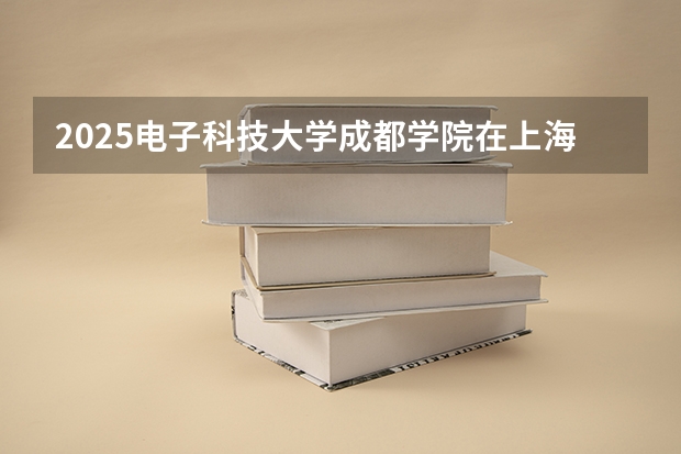 2025电子科技大学成都学院在上海招生计划人数
