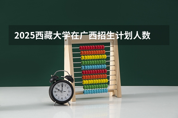 2025西藏大学在广西招生计划人数