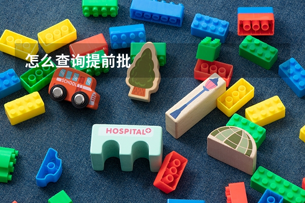怎么查询提前批