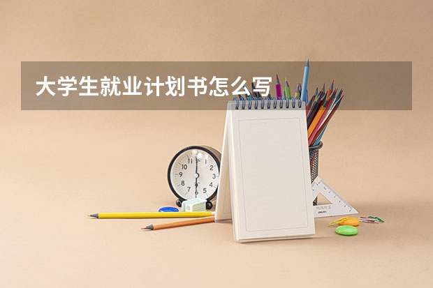 大学生就业计划书怎么写