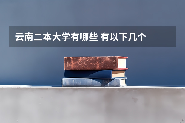 云南二本大学有哪些 有以下几个