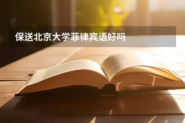 保送北京大学菲律宾语好吗