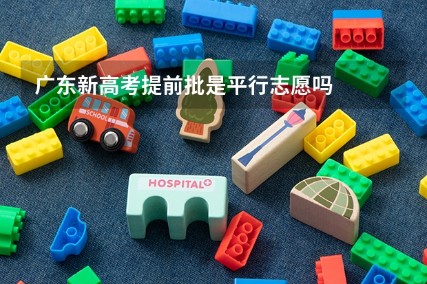 广东新高考提前批是平行志愿吗
