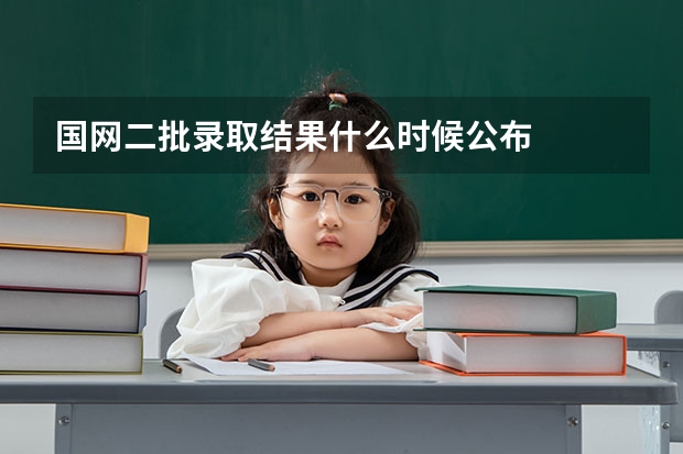 国网二批录取结果什么时候公布