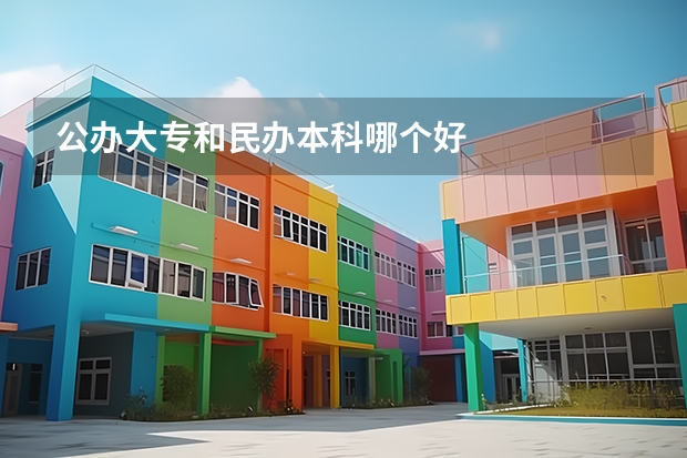 公办大专和民办本科哪个好