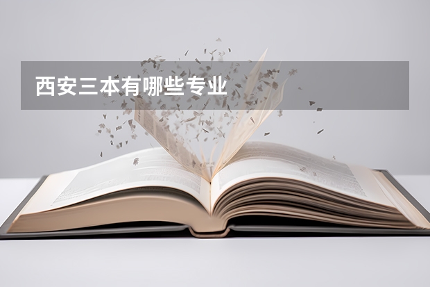 西安三本有哪些专业