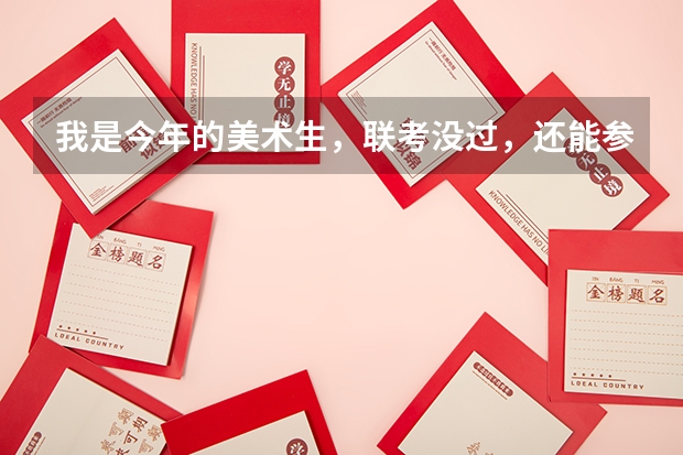 我是今年的美术生，联考没过，还能参加校考吗