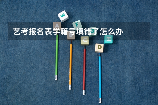 艺考报名表学籍号填错了怎么办