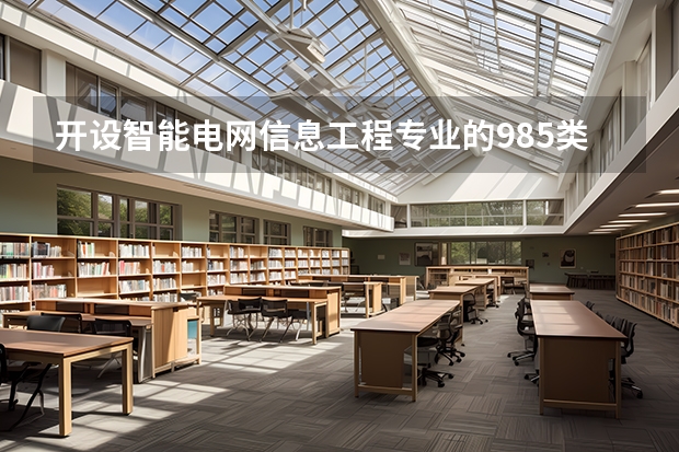开设智能电网信息工程专业的985类大学有哪些学校