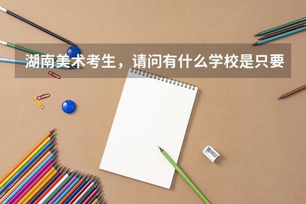 湖南美术考生，请问有什么学校是只要美术联考(统考)就可以进行志愿填报的