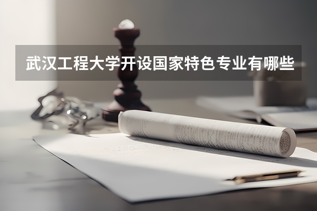 武汉工程大学开设国家特色专业有哪些
