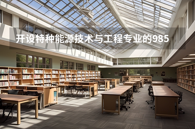 开设特种能源技术与工程专业的985类大学有哪些学校