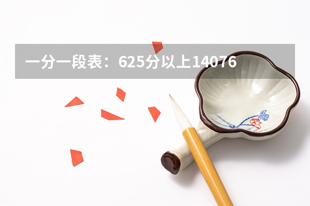 一分一段表：625分以上14076人，625分是冲击省属重点一本的门槛