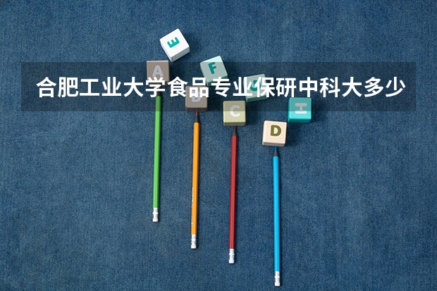 合肥工业大学食品专业保研中科大多少分