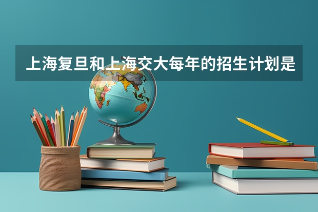 上海复旦和上海交大每年的招生计划是多少？