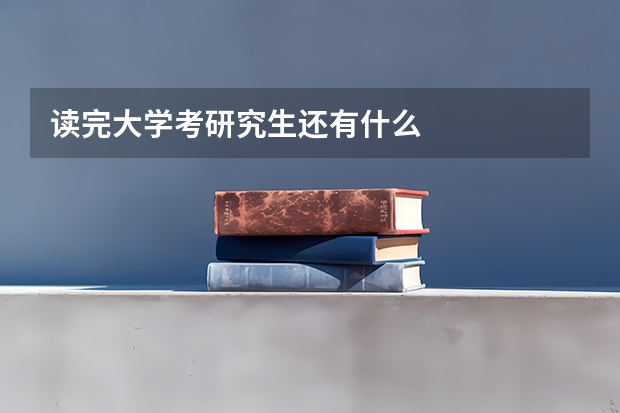 读完大学考研究生还有什么
